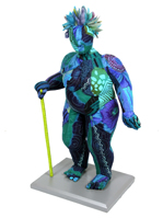 Still Kicking Fabric Sculpture